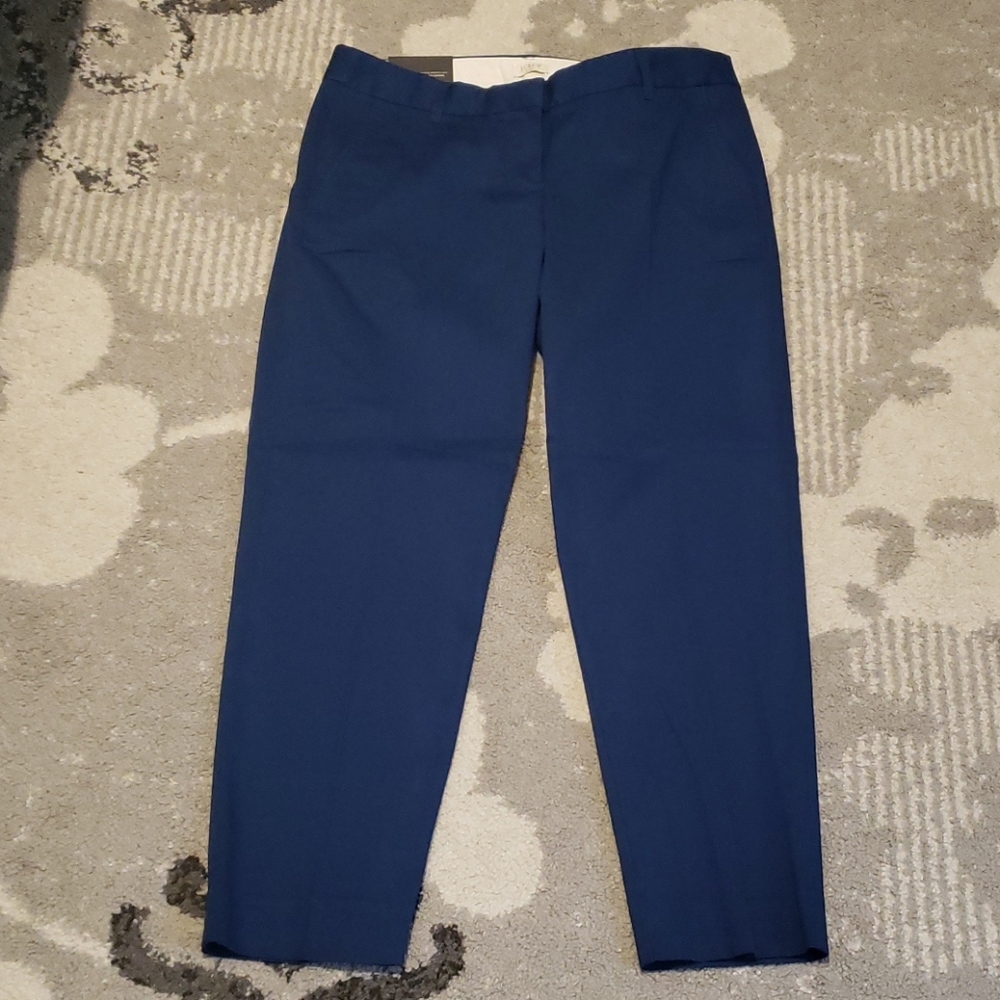 J.crew factory city fit skimmer pant 6 blue NWT